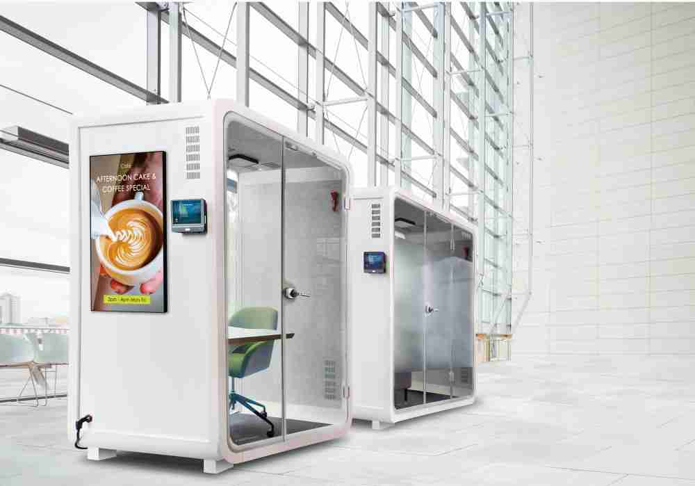 云顶国际8588yd子公司达擎之智慧行动办公舱，，采用PDLC智能调光玻璃设计，，，，透过通电与断电的电流切换，，呈现透明与雾面效果，，具节能降耗特性并兼顾隐私，，，确保信息安全